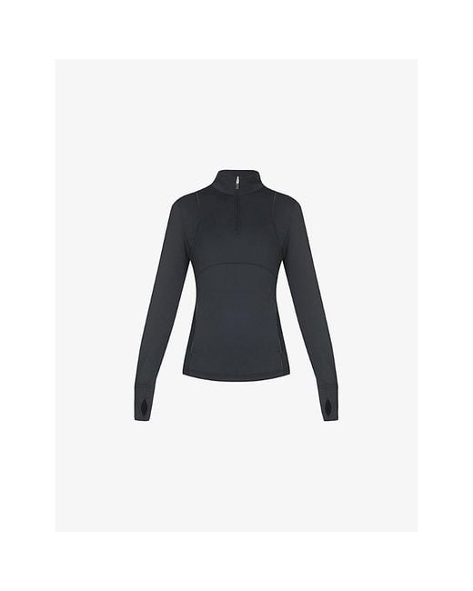 Sweaty Betty Blue Therma Half-Zip Midlayer Top