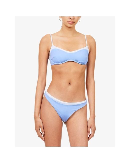 WE Are Tala Blue Contrast Underwired Bikini Top