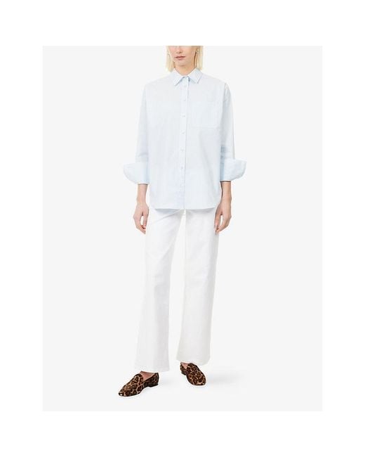 FRAME White Le Slim Palazzo Low-Rise Stretch-Denim Blend Jeans