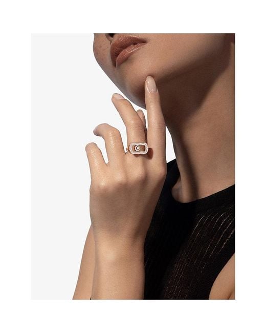 Messika White So Move Pavé 18Ct And 0.6Ct Diamond Ring