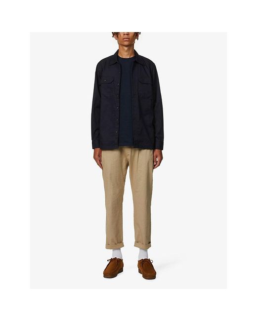 Barbour Blue Basic Branded Cotton-Jersey T-Shirt for men