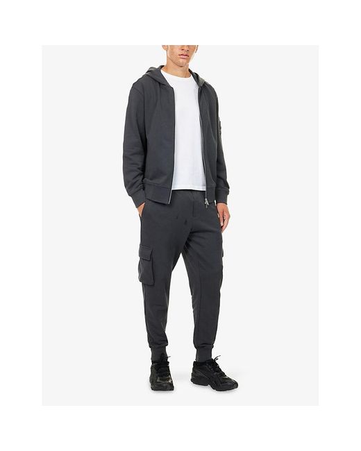 Moose Knuckles Gray Hartsfield Tapered-Leg Cotton-Jersey Jogging Bottoms for men