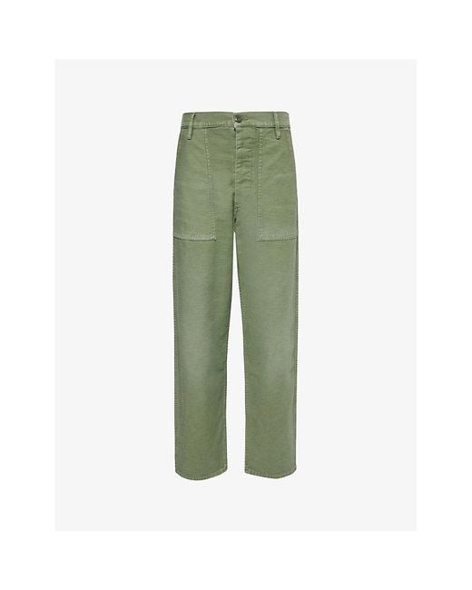Polo Ralph Lauren Green Ricky Straight-leg High-rise Denim Trousers