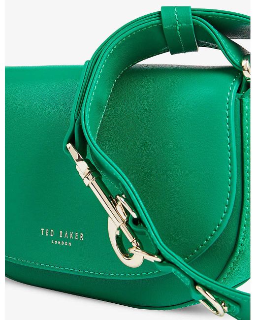 Ted Baker Equenia Mini Leather Crossbody Bag in Green | Lyst