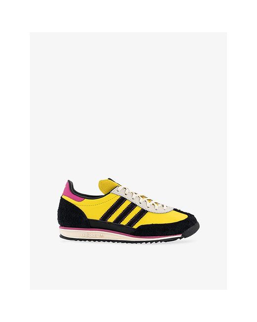 Adidas Yellow Sl 72 Leather Low-Top Trainers