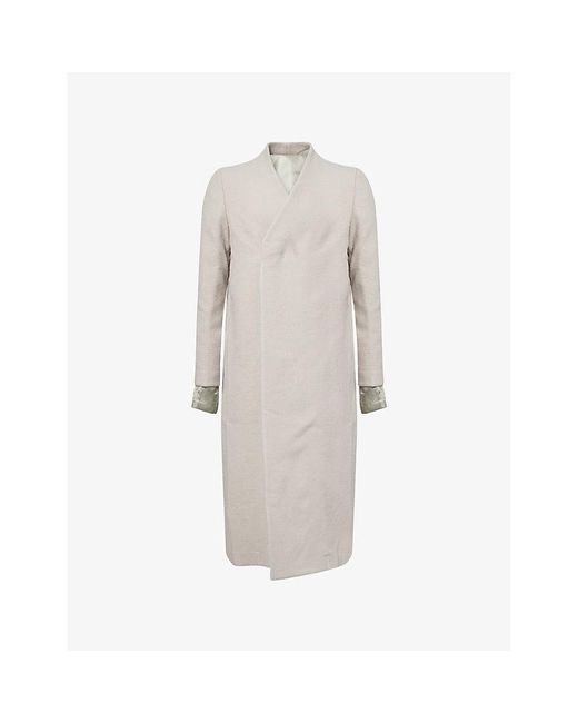 Rick Owens Natural Museum Double-Breasted Wool Coat