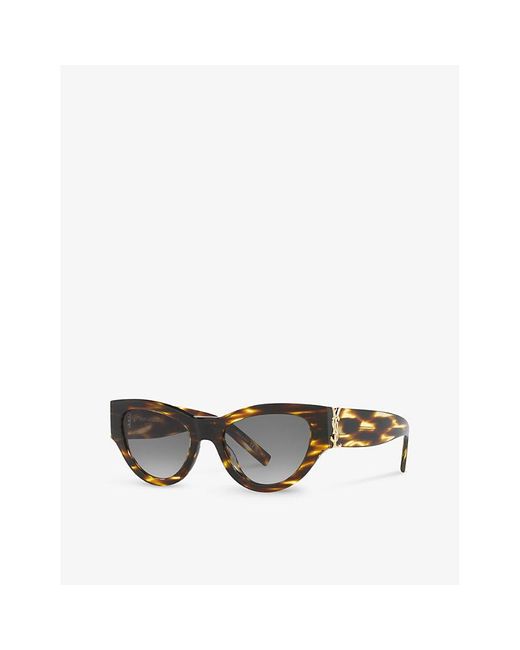 Saint Laurent Black Slm94 Cat-eye Frame Acetate Sunglasses