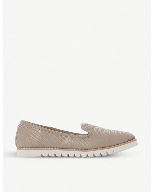 Dune Gray Leather 'galleon' Loafers