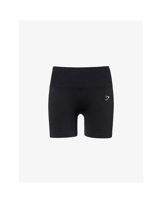 GYMSHARK Black Lift Contour High-Rise Stretch-Woven Shorts