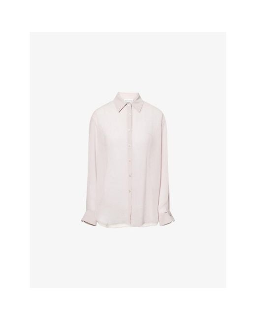 Frankie Shop White Peri Georgette Shirt
