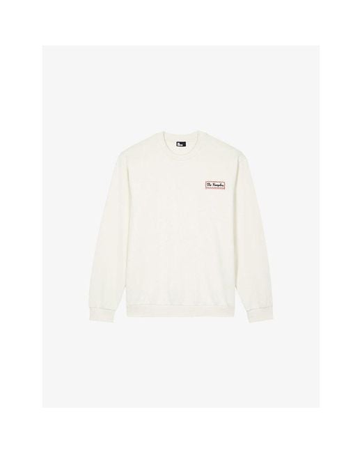 The Kooples White Logo-Print Regular-Fit Cotton Sweatshirt for men