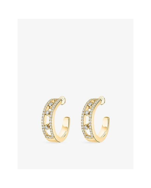 Messika Metallic Move Classique 18Ct And 0.52Ct Diamond Hoop Earrings