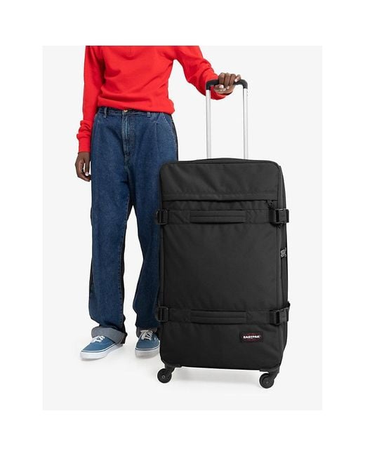 Eastpak Black Transit'r Large Woven Suitcase