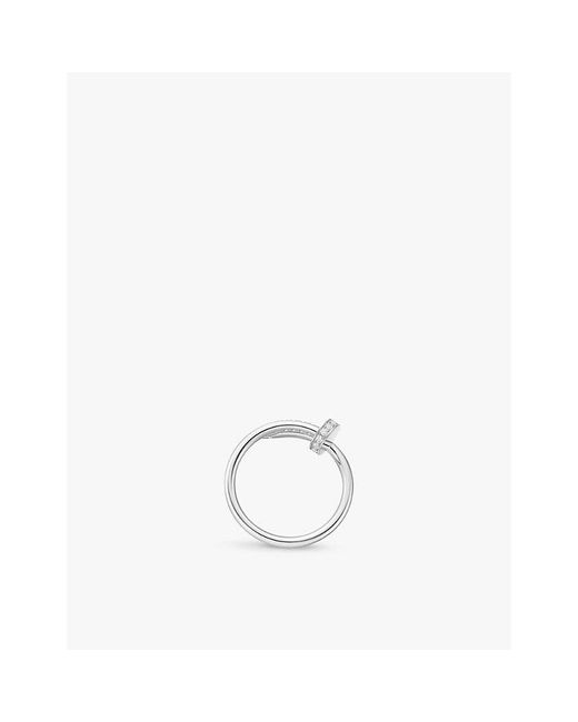 Cartier White Juste Un Clou 18Ct- And 0.08Ct Brilliant-Cut Diamond Ring