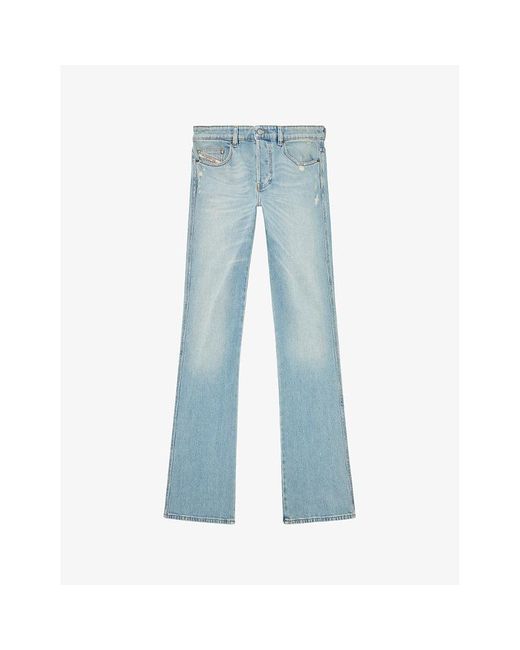 DIESEL Blue Bootcut 998 D-buck 09h39 Stretch-denim Jeans for men