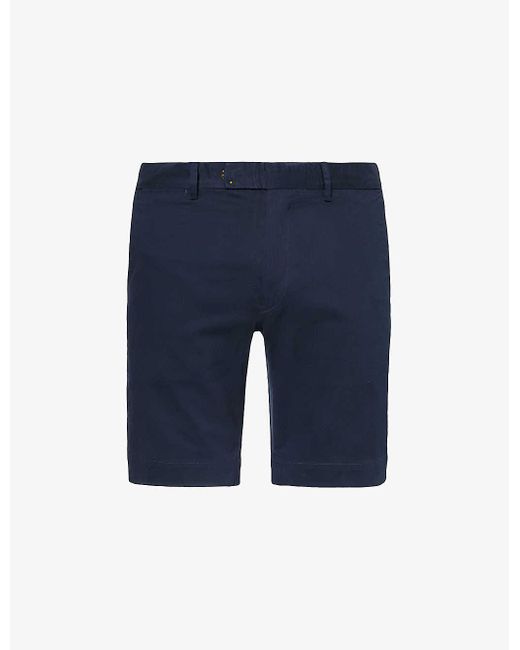 Polo Ralph Lauren Blue Slim-fit Mid-rise Stretch-cotton Shorts for men
