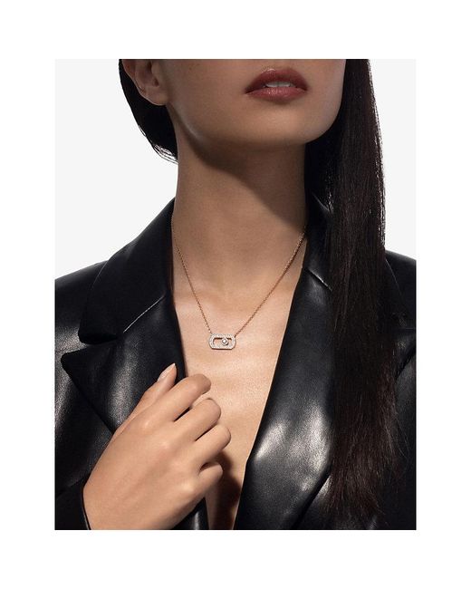 Messika Metallic So Move Pavé 18Ct And 0.65Ct Pendant Necklace