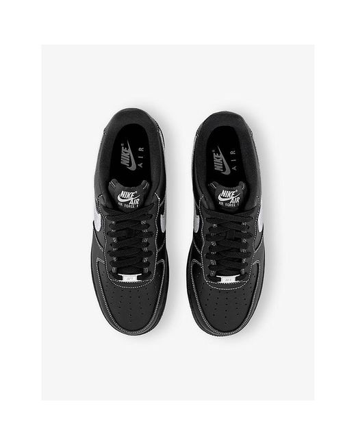 Nike Black Air Force 1 '07 Leather Trainers