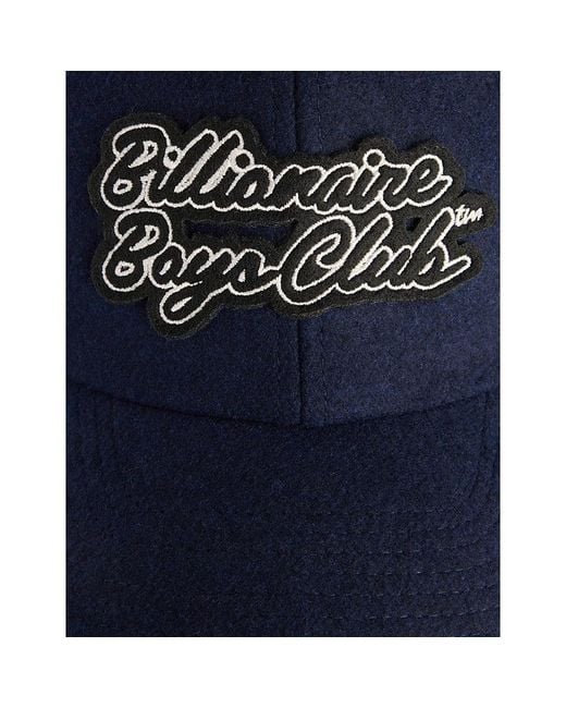 BBCICECREAM Blue Script-Logo Wool-Blend Baseball Cap for men