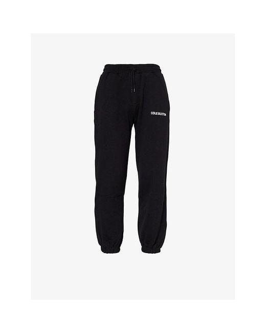 Cole Buxton Blue Cb Sportswear Logo-Print Cotton-Jersey Jogging Bottoms for men