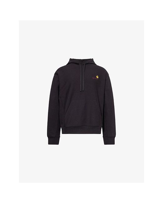 Carhartt Blue American Script Zip-Up Cotton-Blend Hoody for men