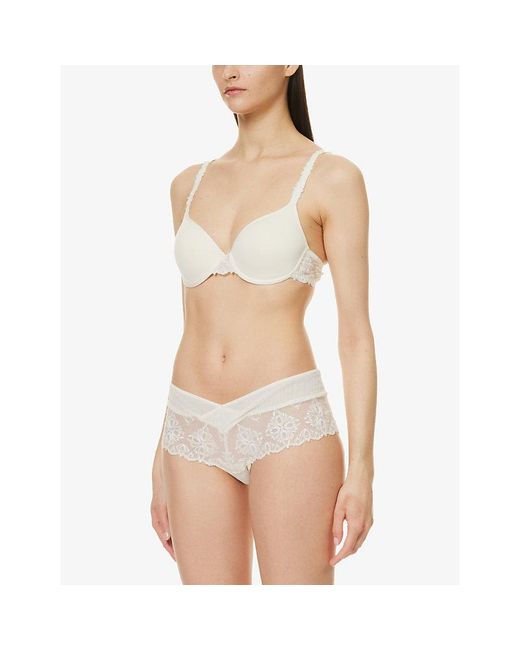 Chantelle White Champs Elysées Memory Foam T-Shirt Bra