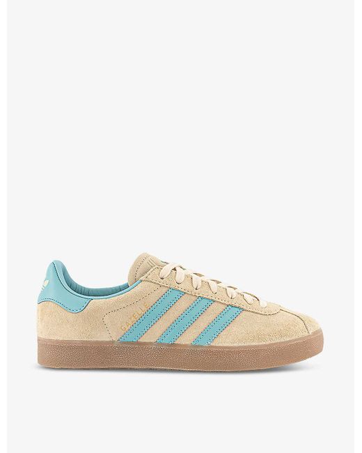 Adidas Blue Crystal Sand Easy Mint Gazelle 85 Suede Low-top Trainers