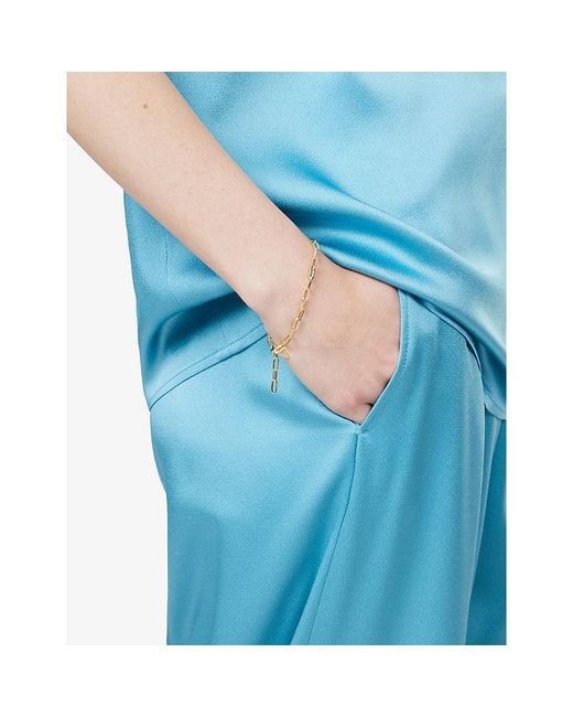 Lisa Gozlan White Lg Sml Paperclip Bracelet