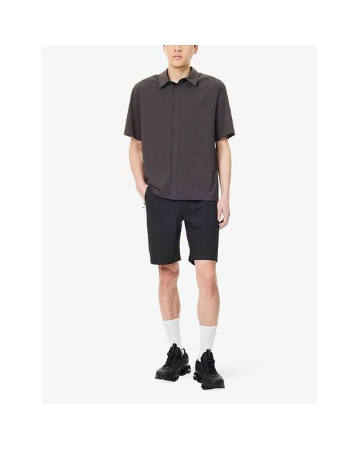 Hiking Patrol Black Waypoint Ripstop Woven Shorts for men