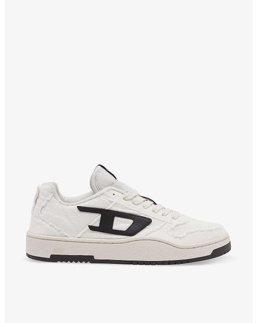 DIESEL White S-ukiyo V2 Canvas Low-top Trainers for men