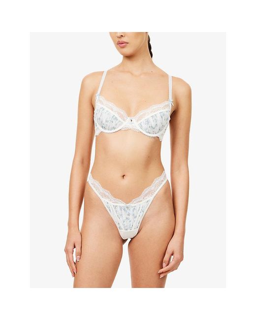 Lounge Underwear White Delilah Balcony Lace Bra