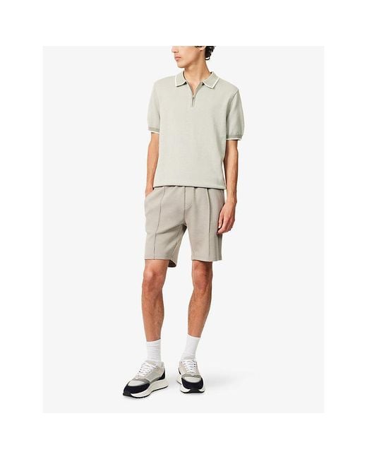 Arne Gray Essential Luxe Drawstring Stretch-Cotton Blend Shorts for men
