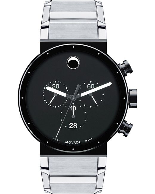 Movado Black 0606800 Sapphire Synergy Stainless Steel Watch for men