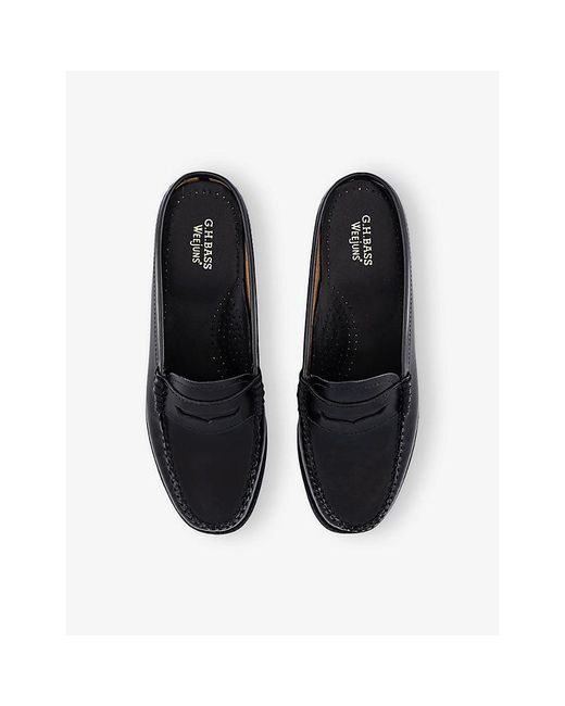 G.H.BASS Blue Weejun Ii Leather Penny Slides