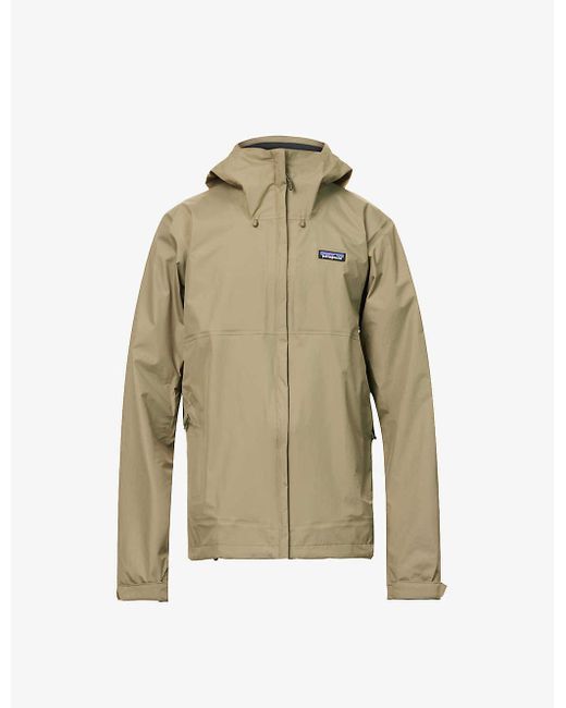 Patagonia Natural Torrentshell 3l Brand-patch Relaxed-fit Recycled-nylon Hooded Jacket for men