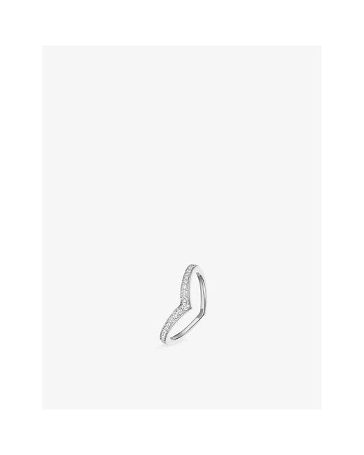 Messika White Fiery Pavé 18Ct And 0.19Ct Diamond Wedding Ring