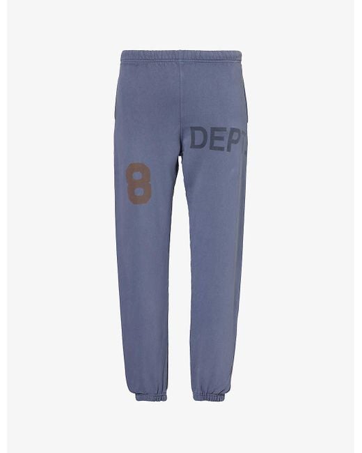 GALLERY DEPT. Blue Vy Branded-print Drawstring-waist Cotton-jersey jogging Bottoms X for men