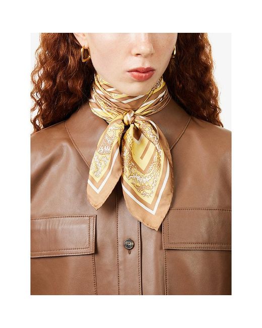Weekend by Maxmara Natural Onesto Printed Silk Scarf