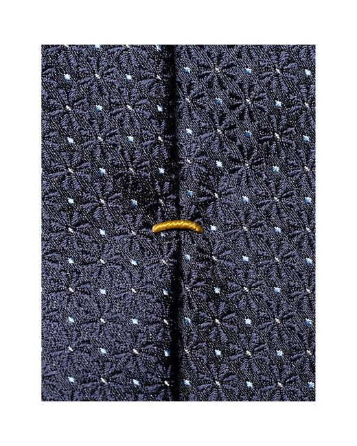 Eton of Sweden Blue Floral-print Silk Tie for men