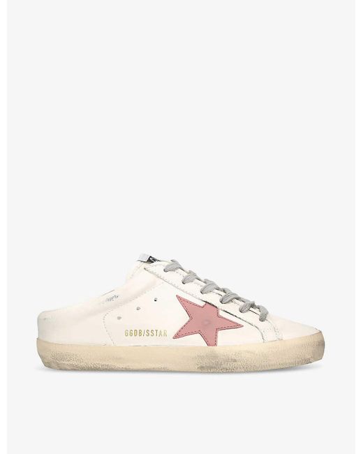 Golden Goose Deluxe Brand Pink Superstar Sabot Leather Low-top Trainers