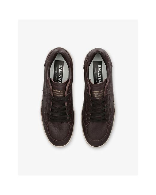 Golden Goose Deluxe Brand Brown Ball Star 55381 Leather Trainers