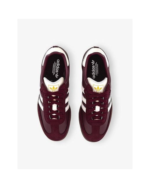 Adidas Brown Samba Og Leather Low-Top Trainers