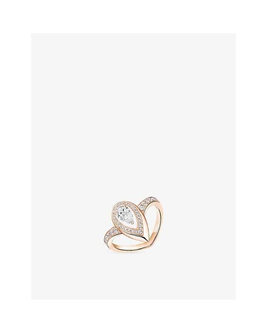 Messika White Fiery 0.30Ct 18Ct And 0.63Ct Diamond Ring
