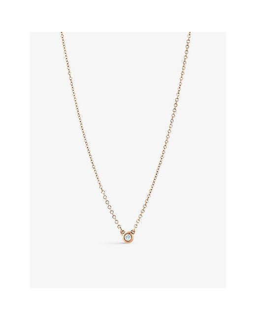 Tiffany & Co White Diamonds By The Yard Diamond And 18Ct Rose- Pendant Necklace