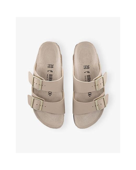 Birkenstock Natural Arizona Two-Strap Leather Sandals