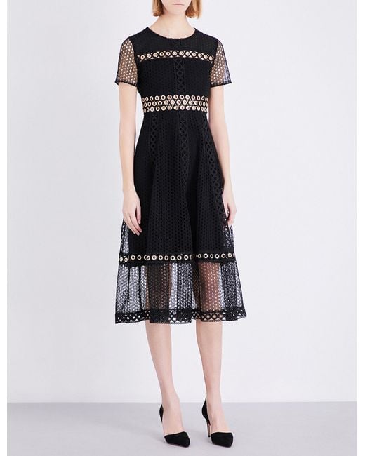 Maje Black Rome Lace Dress