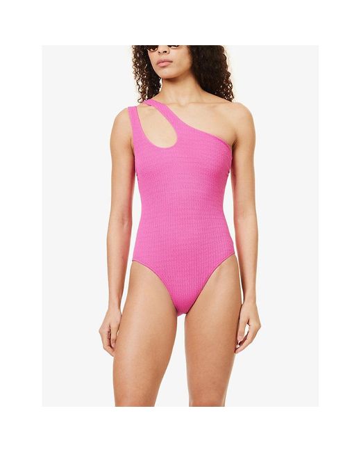 Seafolly Pink Sea Dive Padded-cups Swimsuit