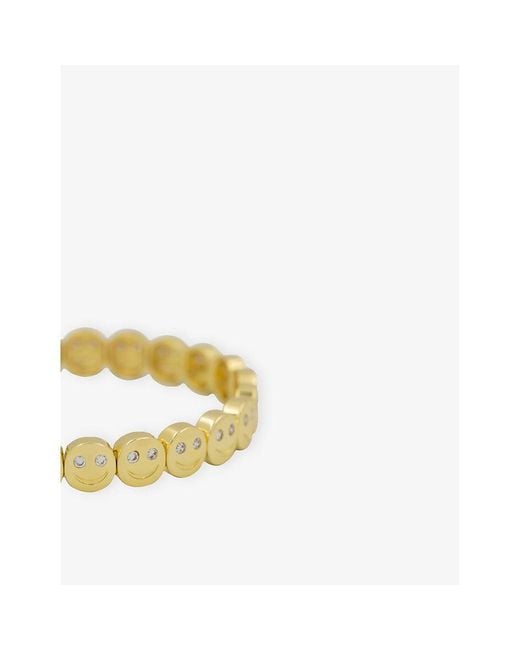 Lisa Gozlan Yellow The Gemstone The Happy Face 18Ct Plated Brass And Gemstone Bracelet