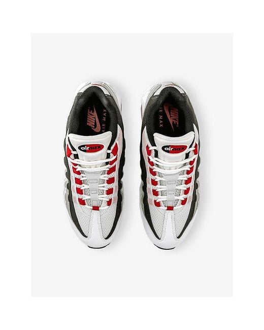 Nike White Air Max 95 Suede And Mesh Trainers for men