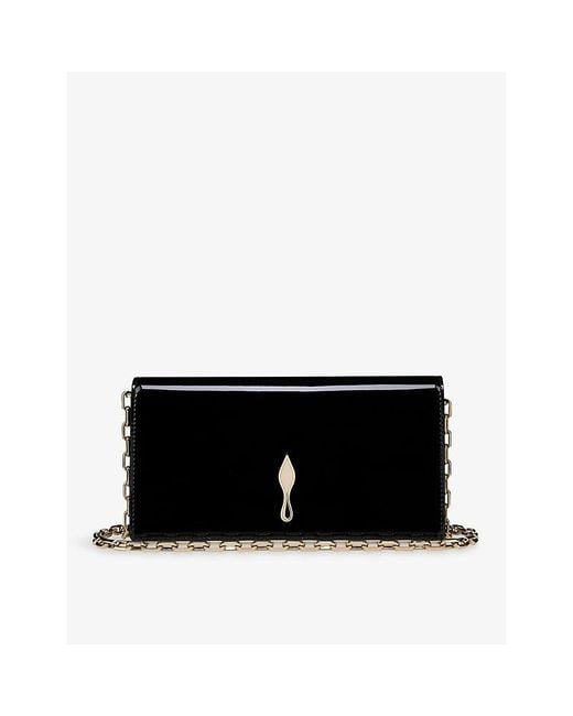 Christian Louboutin Black Bettina Patent Leather Clutch Bag